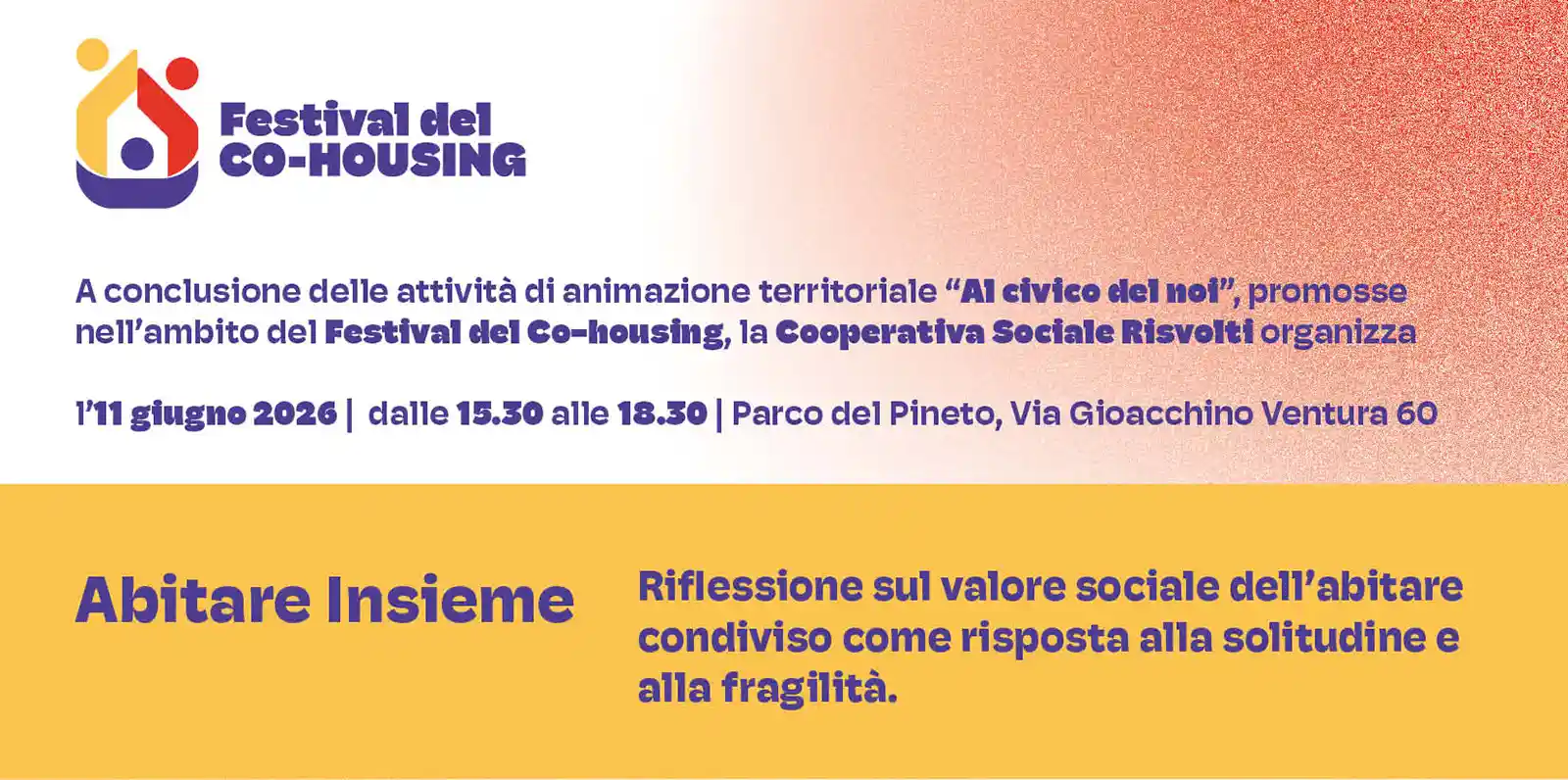 11 giugno 2026: Abitare insieme, il valore sociale dell’abitare condiviso